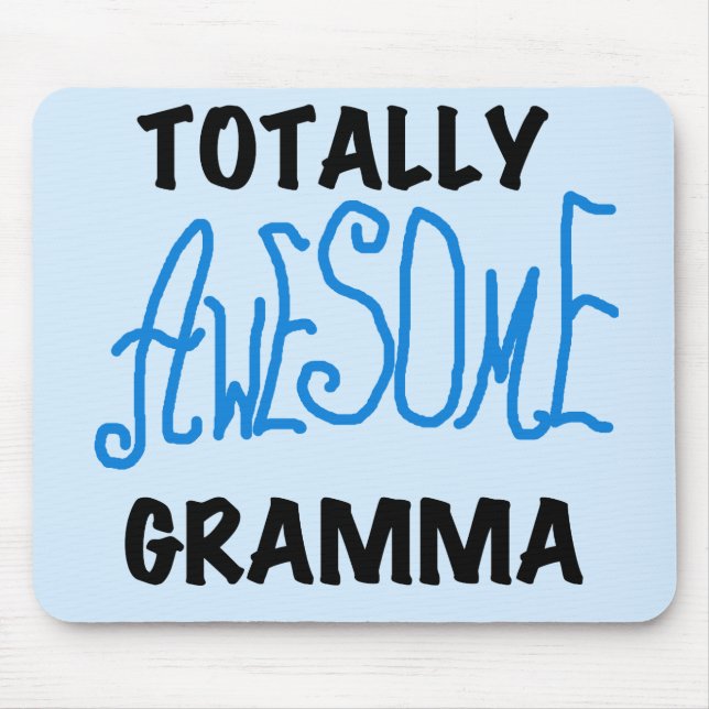 Totally Awesome Gramma Blue Tshirts Gifts Mouse Mat (Front)
