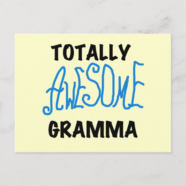 Totally Awesome Gramma Blue Tshirts Gifts Postcard (Front)