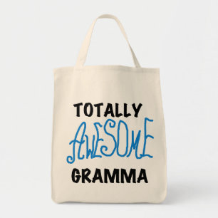 Totally Awesome Gramma Blue Tshirts Gifts Tote Bag
