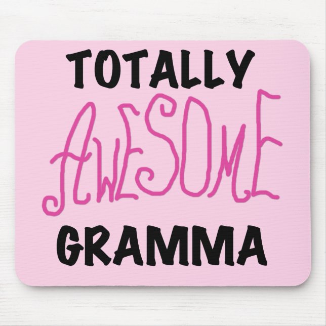 Totally Awesome Gramma Pink Tshirts Gifts Mouse Mat (Front)