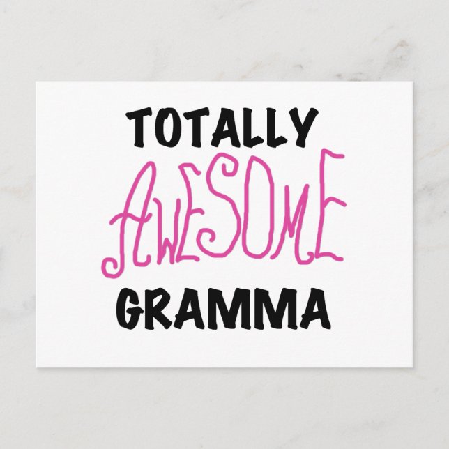 Totally Awesome Gramma Pink Tshirts Gifts Postcard (Front)