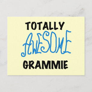 Totally Awesome Grammie Blue T-shirts Gifts Postcard