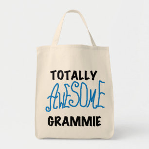 Totally Awesome Grammie Blue T-shirts Gifts Tote Bag