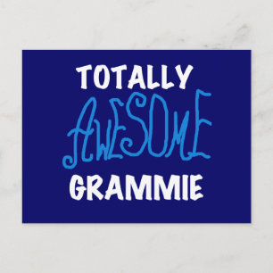 Totally Awesome Grammie Blue Tshirts Gifts Postcard