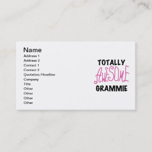 Totally Awesome Grammie Pink T-shirts Gifts Business Card