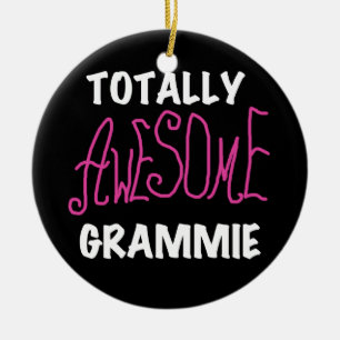 Totally Awesome Grammie Pink T-shirts Gifts Ceramic Tree Decoration