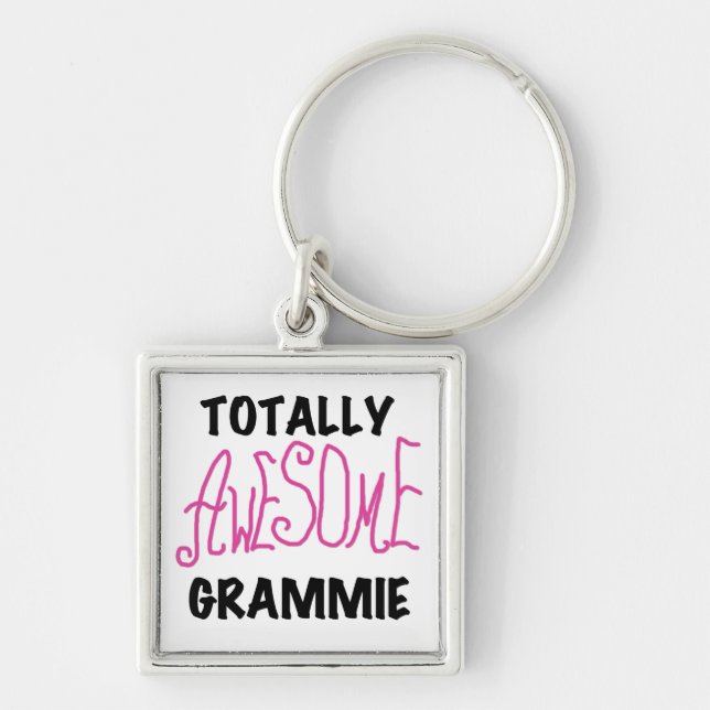 Totally Awesome Grammie Pink T-shirts Gifts Key Ring (Front)