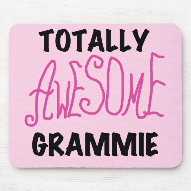 Totally Awesome Grammie Pink T-shirts Gifts Mouse Mat (Front)