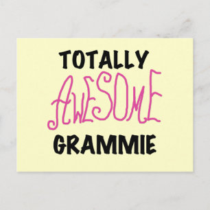 Totally Awesome Grammie Pink T-shirts Gifts Postcard