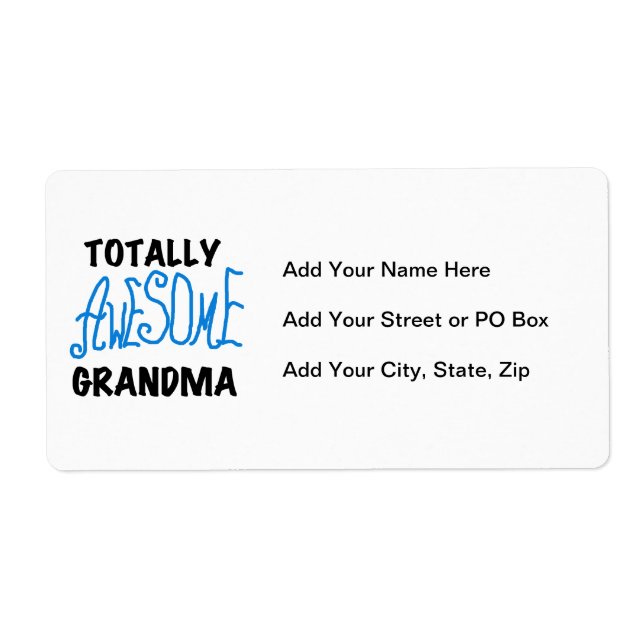 Totally Awesome Grandma - Blue Tshirts and Gifts (Front)