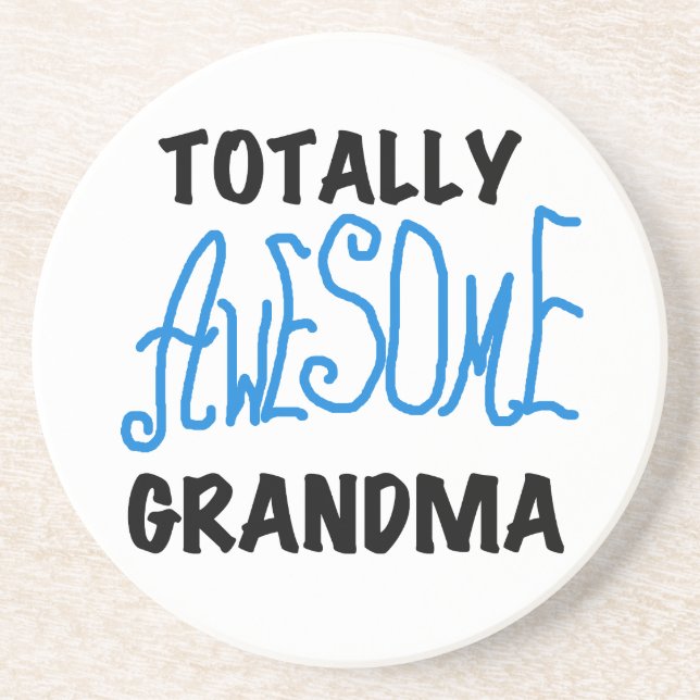Totally Awesome Grandma - Blue Tshirts and Gifts Coaster (Front)
