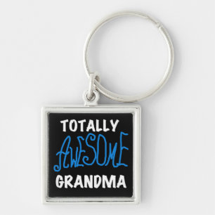 Totally Awesome Grandma Blue Tshirts and Gifts Key Ring