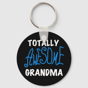 Totally Awesome Grandma Blue Tshirts and Gifts Key Ring