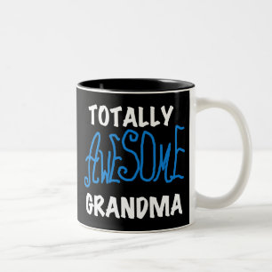 Totally Awesome Grandma Blue Tshirts and Gifts Two-Tone Coffee Mug