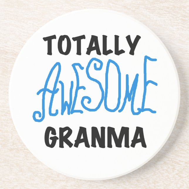 Totally Awesome Granma Blue Tshirts Gifts Coaster (Front)