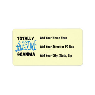 Totally Awesome Granma Blue Tshirts Gifts Label