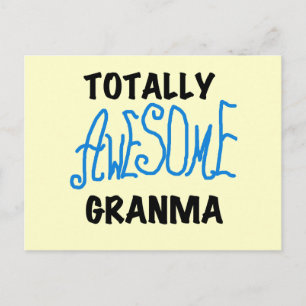 Totally Awesome Granma Blue Tshirts Gifts Postcard