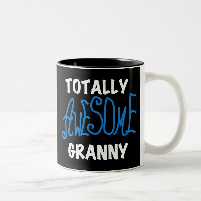 Totally Awesome Granny Blue T-shirts and Gifts Two-Tone Coffee Mug (Right)