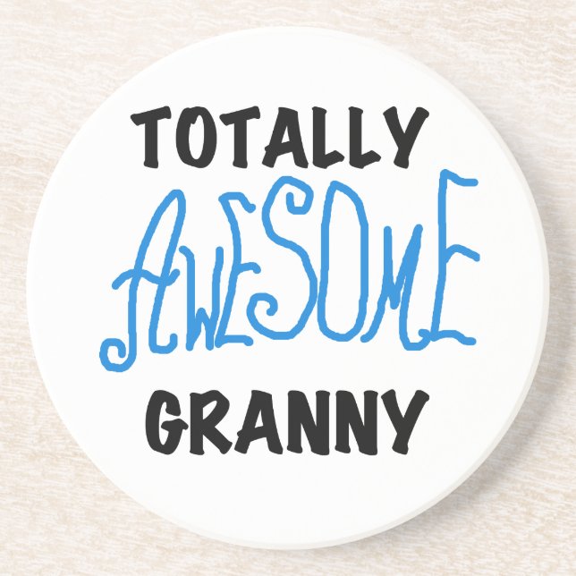 Totally Awesome Granny Blue Tshirts and Gifts Coaster (Front)