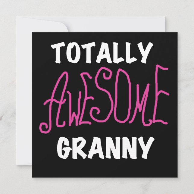Totally Awesome Granny Pink Tshirts and GIfts (Front)