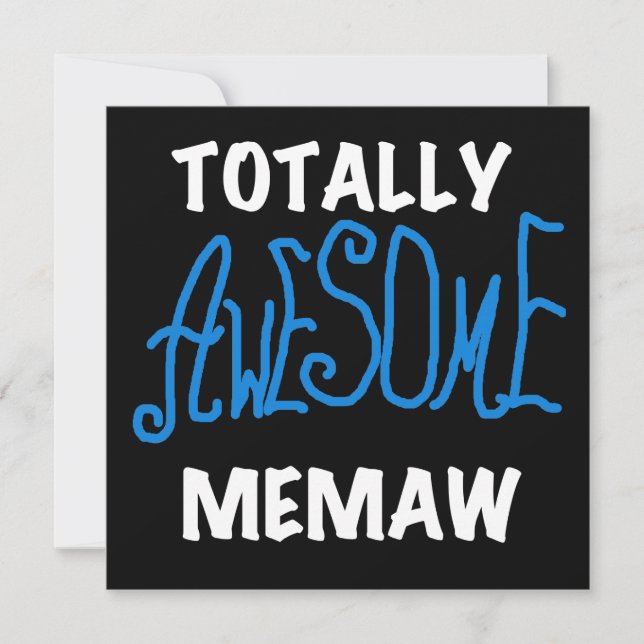 Totally Awesome Memaw Blue T-shirts (Front)