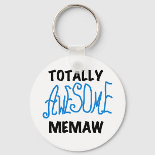 Totally Awesome Memaw Blue T-shirts and Gifts Key Ring