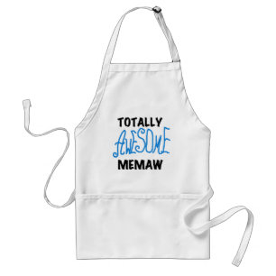 Totally Awesome Memaw Blue T-shirts and Gifts Standard Apron