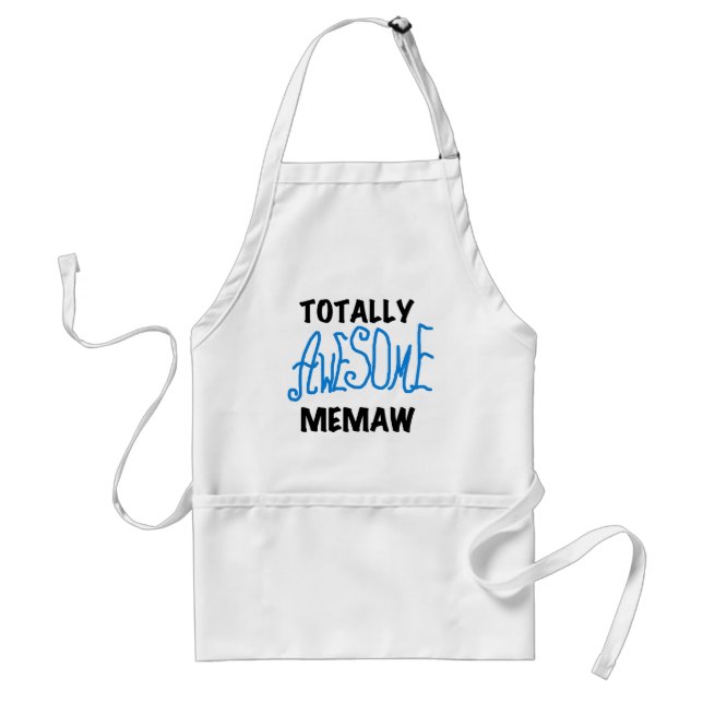 Totally Awesome Memaw Blue T-shirts and Gifts Standard Apron (Front)