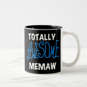 Totally Awesome Memaw Blue T shirts and Gifts Two-Tone Coffee Mug