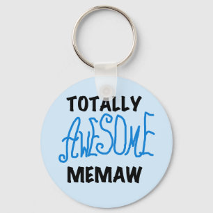 Totally Awesome Memaw Blue Tshirts and GIfts Key Ring