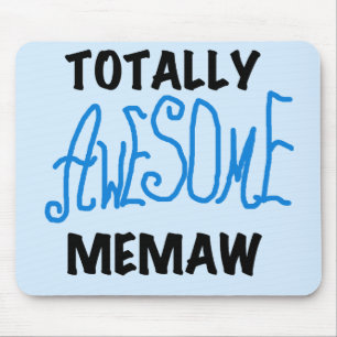 Totally Awesome Memaw Blue Tshirts and GIfts Mouse Mat
