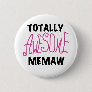 Totally Awesome Memaw Pink T-shirts and Gifts 6 Cm Round Badge