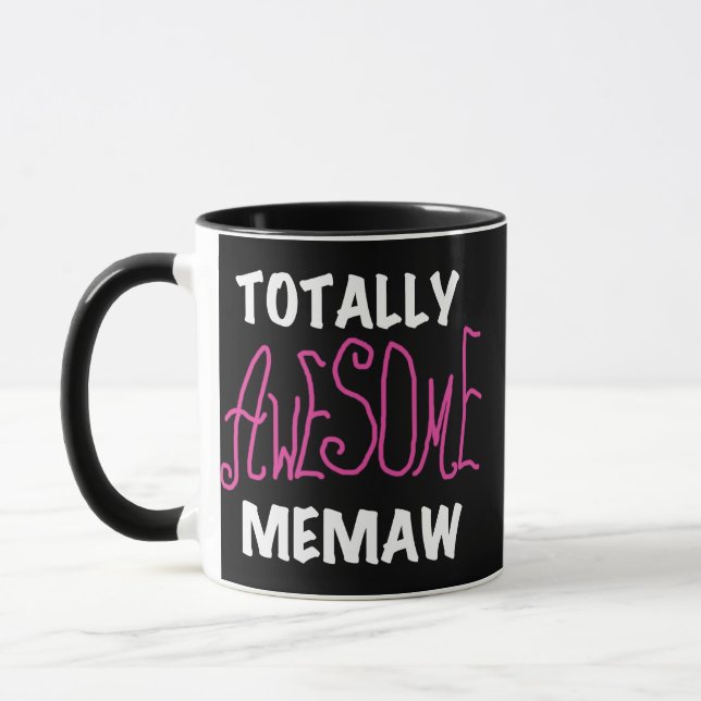 Totally Awesome Memaw Pink T-shirts and Gifts Mug (Left)