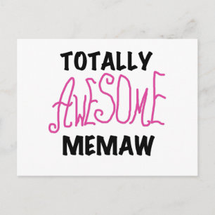 Totally Awesome Memaw Pink T-shirts and Gifts Postcard