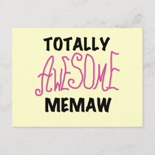 Totally Awesome Memaw Pink T-shirts and Gifts Postcard