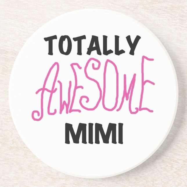 Totally Awesome Mimi Pink T-shirts and Gifts Coaster (Front)