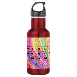 Totally Awesome Mum  Pink Swirl Puzzle Design 532 Ml Water Bottle