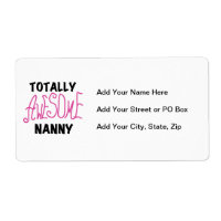 Totally Awesome Nanny Pink T-shirts and Gifts