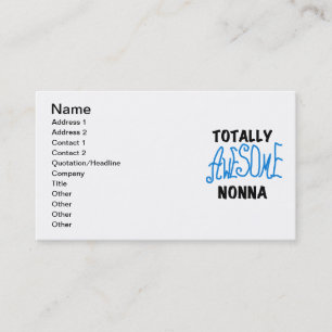 Totally Awesome Nonna Blue t-shirts and Gifts Business Card