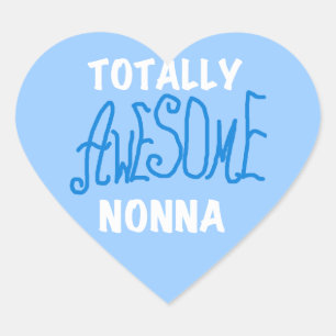 Totally Awesome Nonna Blue T-shirts and Gifts Heart Sticker
