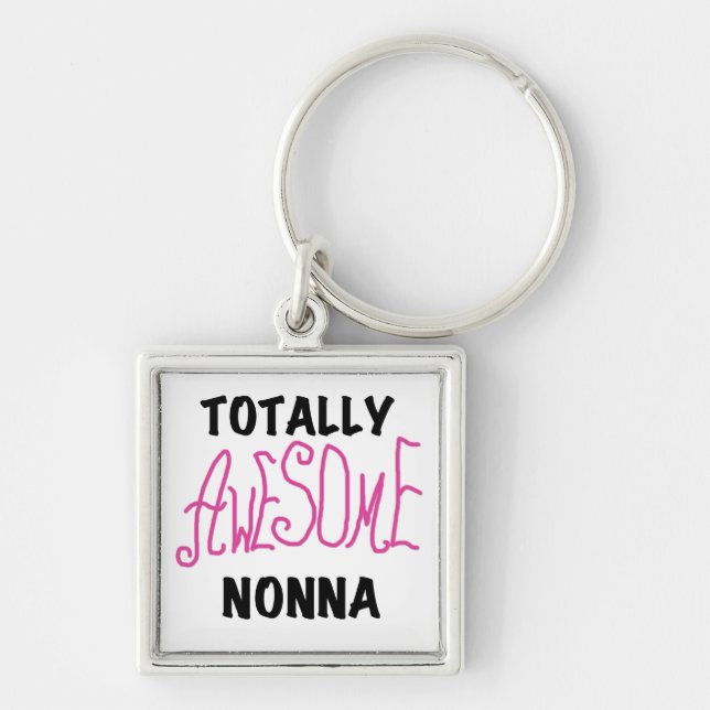 Totally Awesome Nonna Pink T-shirts and Gifts Key Ring (Front)