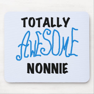 Totally Awesome Nonnie Blue Text Tshirts and Gifts Mouse Mat