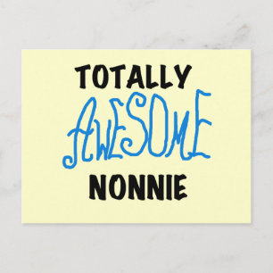 Totally Awesome Nonnie Blue Text Tshirts and Gifts Postcard