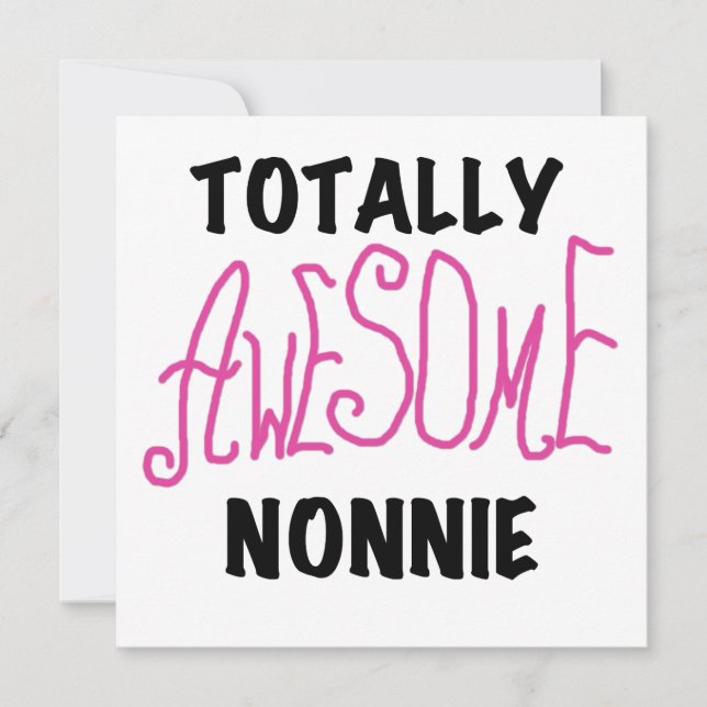 Totally Awesome Nonnie Pink Tshirts and Gifts (Front)
