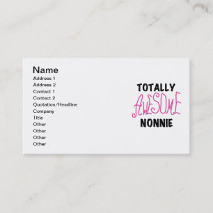 Totally Awesome Nonnie Pink Tshirts and Gifts Business Card