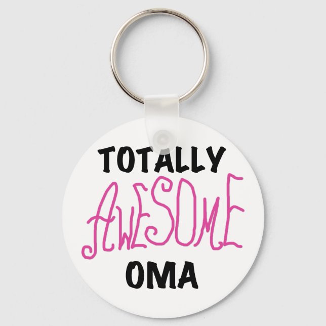 Totally Awesome Oma Pink T-shirts and Gifts Key Ring (Front)