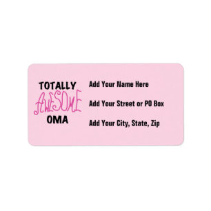 Totally Awesome Oma Pink T-shirts and Gifts Label