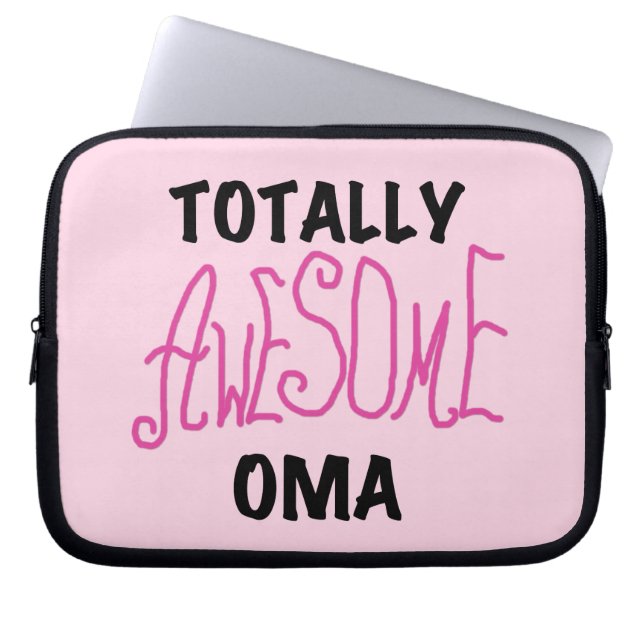 Totally Awesome Oma Pink T-shirts and Gifts Laptop Sleeve (Front)