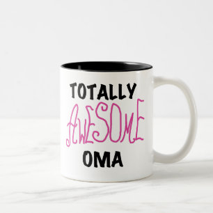 Totally Awesome Oma Pink T-shirts and Gifts Two-Tone Coffee Mug