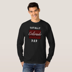 TOTALLY COLORADO DAD Buffalo Plaid State T-Shirt